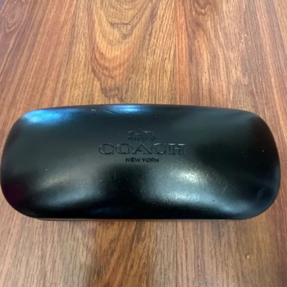 Coach black clam shell sunglasses eyeglass hard case.